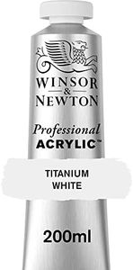 Winsor & Newton (Titanium White) - 200ml Professional Acrylic Colour Tube - Titanium White (Pack of 1), 2337644