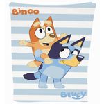 Bluey Bingo Fleece Blanket Kids Throw Heeler Dog Children Tv Show Gift for Boys Girls Nursery, 100 x 150 cm