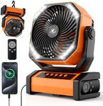 20000mAh Camping Fan with LED Light