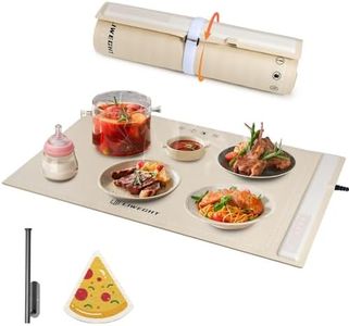 LIWEGHT Electric Warming Tray - 3 Temperature Settings，Rollable & Portable Silicone Food Warming Mat，Full Surface Heating，Food Warmer for Parties，Gatherings，Everyday Use