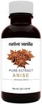 Native Vanilla - Anise Extract - 4 Fl Oz - Perfect for Cooking, Baking, and Dessert Crafting