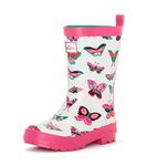 Hatley Girls' Printed Rain Boots, Groovy Butterflies, 13 M US Little Kid