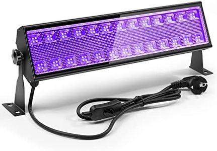 100 W UV Luce Nera, 104 Pezzi LEDs, Accessori Per Bar, con Cavo di Alimentazione da 1,5 m, Spina e Interruttore, Colori Neon, Colore Corpo, Halloween, Palcoscenico, Decorazione per Feste