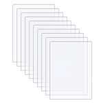 Langaelex Acrylic Sheets - 10 Pack of 8x10" 0.043" Thick Clear Extruded Plexiglass for Picture Frame Glass Replacement, Projects Display & Painting - Laser Cut for Smooth Edges