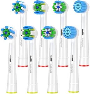 Schallcare Replacement Toothbrush Heads Compatible with Braun Oral b 7000/Pro 1000/9600/ 5000/3000/8000/Genius and Smart Electric Toothbrush (white-8pcs)