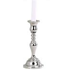 Elegance 72741 Hampton Candle Holder (Size: Medium) Silver, Multi Color