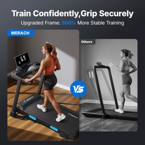 MERACH Foldable Treadmill with Adjustable Incline – Compact Home Fitness
