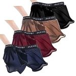 INNERSY Boxer Shorts Men Breathable Trunks Underwear Quick Dry Hipster Underpants Multipack 4 (XL, Black/Brown/Wine/Navy)