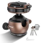 NEEWER Low Profile Ball Head, Quick Lock Camera Tripod Head with 1/4" QR Plate Compatible with Peak Design Capture Camera Clip for Slider, 360° Pan 90° Tilt, Max Load 22lb/10kg, GM32