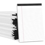 Aidunmis 24 Pack White 5 x 8 Legal Pads for Office Supplies Paper Pads Note Pads for Work Lined Writing Pads Notebook