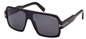 Tom Ford CAMDEN FT 0933 SHINY BLACK/GREY 58/15/145 unisex Sunglasses