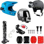 micros2u Gopro Helmet Mount Front + Side Kit, Incl: J-Hook Buckle, Quick Release Clip, 3M Adhesive Pads. Compatible with Gopro Hero, Osmo,Apeman, Action Sports Camera