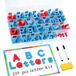 Magnetic Alphabet Letters 234Pcs Foam Magnetic Letters with Dry Erase Magnetic Board Educational Alphabet Refrigerator Magnets for Preschool Learning