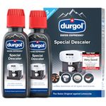 Durgol Swiss Espresso Special Decalcifier for all Coffee Machines, 2 x 125ml