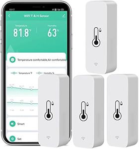 4-Pack WiFi Temperature Humidity Sensor: Wireless Temperature Humidity Monitor with App Alert, Free Data Storage Export, Smart Indoor Thermometer Hygrometer Compatible with Alexa Google Assistant