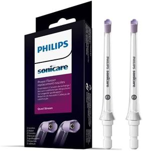 Philips Sonicare F3 Quad Stream Nozzle, Oral Irrigator Nozzle, Maximum Coverage & Best Clean, Soft Rubber Gentle on Gums, Compatible with Any Sonicare Power Flosser, HX3062/00