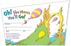 Paper Magic 843197 Eureka Dr. Seuss - Oh, The Places Recognition Awards