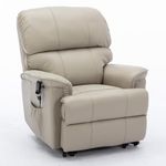 Elite Care Canterbury leather dual motor rise and recliner lift chair - Choice of Colours (Latte)