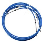 Motoforti 2pcs 13ft 157 Inch Throttle Shift Remote Control Box Cable Blue