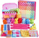 daheypong Weaving Loom Kit, Arts and Crafts for Kids and Adults, Potholder Weaving Loom Kits with 300pcs Craft Loops, Make Craft Potholders and Friendship Bracelets, Ideal Gifts for Girls