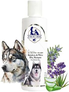 The Pet Mom Organic Brighten & White Dog Shampoo for Husky Dog & Puppy | Deep Clean, Softens & Conditions Hair, Help in Maintain Dog Hair Colour | Coat Wash Dog Shampoo for All Dog Breed – 200ml