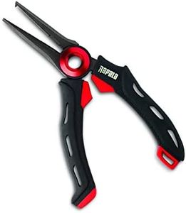 Rapala RCD Magnetic Spring Split Ring Pliers, 15 cm Length, Black/Red