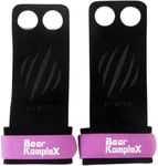 Bear KompleX 2-Hole Leather Hand Grips - Comfort, Support & Blister Protection (Purple, XSmall)