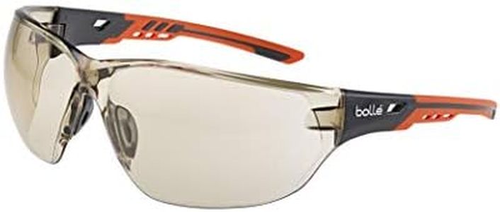 Bolle Safety NESSPCSP, Ness+ Safety Glasses Platinum, Black Orange Frame, CSP Lenses, Black & Orange, Universal