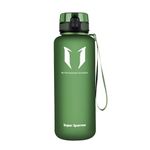 Super Sparrow Sports Water Bottle - 1.5L - Non-Toxic BPA Free & Eco-Friendly Tritan Co-Polyester Plastic - Fast Water Flow, Flip Top, Opens With 1-Click