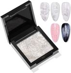 Makartt 3D Nail Gel: Sculpting Gel for Nail Art, No Wipe UV Nail Gel, Neige Étoilée White Texture Gel for Nails Design, 5g Fairy Aurora Powder Gel, Glitter Mermaid Gel 3D Nail Charms