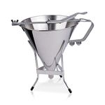 Professional Confectionery Funnel Stainless Steel With Three Nozzles And Stand Commercial Cake Decorating Tool