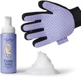 Pretty Kitty Waterless Cat Dry Shampoo with Grooming Glove– No Rinse, Lick-Safe, Moisturizing for Dry Skin, Dandruff, Detangler, Deshedding, Itchy Skin Spray Foam for Kittens, Bathing & Cleaning