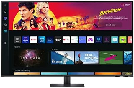 Samsung 43-inch (107.99cm) M7 4K UHD Smart LED Monitor, Type-C, Smart TV apps, 1 Billion Color, TV Plus, Apple Airplay, Dex, Office 365, BT, IOT, Speakers, Remote (LS43BM700UWXXL, Black)