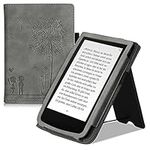 kwmobile Case Compatible with Pocketbook Touch Lux 4/5/Touch HD 3/Color (2020)/ Vivlio Lux 5 Case - Cover for eReader with Magnetic Closure - Grey