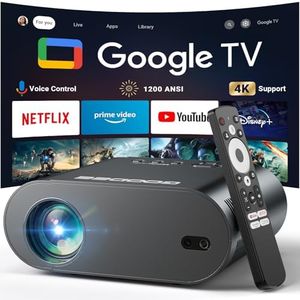 Google TV GooDee 4K UHD Smart Projector WiFi Bluetooth