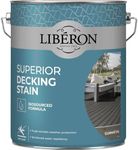 Liberon Superior Decking Stain 5 litre Anti-Slip New Biosourced Formula (Gun Metal)