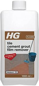 HG Tile Cement Grout Film Remover, Tile Grout Remover & Cement Remover, Contact Cleaner for Grouting, Tile Adhesive Remover & Grout Stain Remover for Flagstones & Tiles - 1 Litre