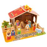 WOOMAX 46204 Nativity Wood, 20 pcs, 20 piezas