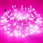 TEKCOOL 35 Feet Long LED Power Pixel Serial String Light, 360 Degree Light in Bulb | Copper Led Pixel String Light for Home Decoration,Diwali,Christmas(Pink) Pack of 1.