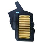 NIKAVI GGAF44 Motorcycle & Scooter Air Filter Compatible for TVS Raider/TVS Jupiter BS6 + NKVKC