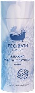 Eco Bath London Relaxing Lavender Epsom Salt Bath Soak – Made in UK | Magnesium Bath Salts with Lavender Essential Oil | Epsom Salts for Relaxation & Calm - 2.2 LB (1kg)
