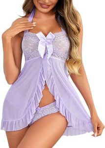 Avidlove Women's Exotic Nightgowns Maternity Lingerie Sexy Pregnant Babydoll Sleepwear Lilac