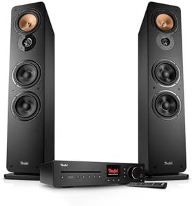 Teufel Ultima 40 Kombo 3 - HiFi Stereo Anlage mit Bluetooth und CD Receiver, WLAN, LAN, DAB+-FM Radio, USB-C, HDMI ARC CEC, 3-Wege-System, Umfangreiche Anschlussmöglichkeiten (Schwarz)