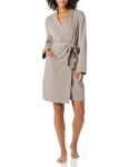 Amazon Essentials Women's Lightweight Waffle Mid-Length Robe (Available in Plus Size), Smokey Grey, S