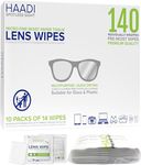 Glasses Cleaner Wipes 140 Individually Wrapped Lens Wipes Multipurpose Suitable for Spectacle Lenses, Cameras, Binoculars, Mirrors, Screens, Optical and Electronic Devices