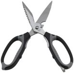 ZHEN Japanese High Carbon Steel Heavy Duty Multi-Purpose Utility Kitchen Shears 9", 6 in 1 Scissor