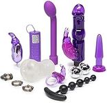 Lovehoney Wild Weekend Adult Sex Toy Kit - Vibrators, Anal Toys, Cock Rings & Kegal Balls - Beginner Friendly Sex Toys for Couples - 11 Piece Sex Toy Set