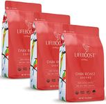 Lifeboost Coffee 3 Pack Dark Roast Ground Coffee - Low Acid Single Origin USDA Organic Coffee - Non-GMO Ground Coffee Beans Dark Roast Third Party Tested For Mycotoxins & Pesticides - 12 Ounces