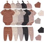 Ecojoy Baby Short Sleeve Jumpsuit Essentials Giftset Clothing Set 20-Piece for Boys and Girls