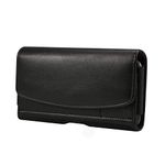 Horizontal PU Leather Belt Clip Holster Pouch Cell Phone Case Holder Card Slots for iPhone XR 8+ 7 Plus/Moto G7 G6 E5 E4 Plus Z3 Z2 Play/BLU Studio Mega/Vivo XL4 / HTC U12+/Sony Xperia XZ2